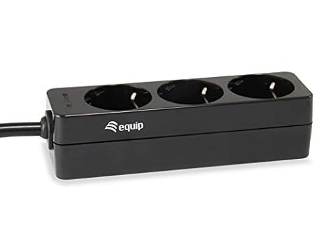 Equip 333280 333280 Listwa Zasilająca USV 3 Gniazda, Czarna, 1,1 m