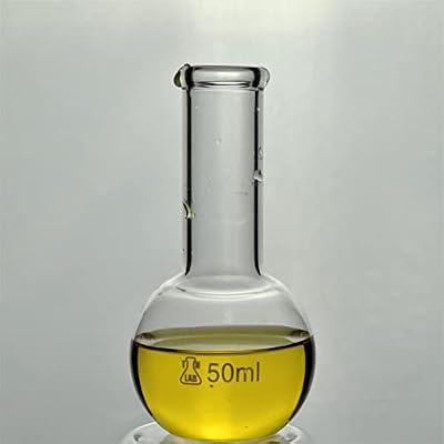 TN LAB 50ml Flat Bottom Boiling Flask Thick Wall Borosilicate Glass 2-Pack