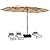 HOMSHADE Double Sided Patio Umbrellas - 15ft Outdoor Extra Large Market Table Umbrella with Base Included, Oversized Umbrella for Deck, Pool, (Beige)
