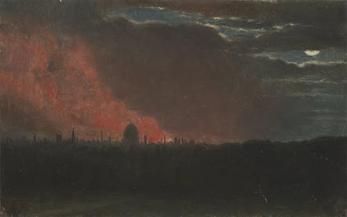 Toile Incendie à Londres Constable | Tableau décoratif pour un intérieur inspirant