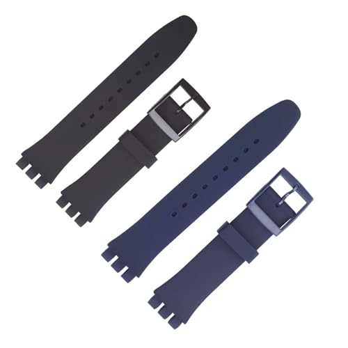 Bracelet de rechange compatible Swatch 20mm flexible et résistant gris - 2