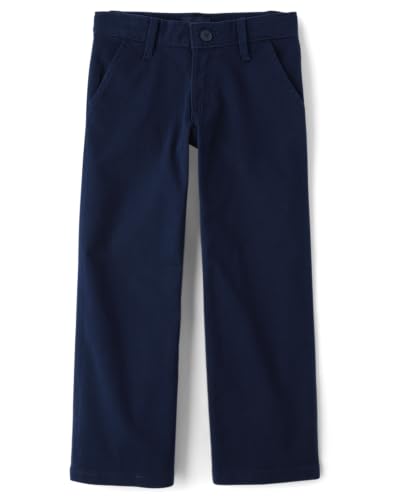 Image of The Children's Place Girls' Uniform Wide Leg Chino Pants