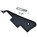 Dopro Diamond Plate LP Electric Guitar Pickguard Aluminum Anodized Scratch Plate with Chrome Bracket and Mounting Screws for Epiphone Les Paul Black