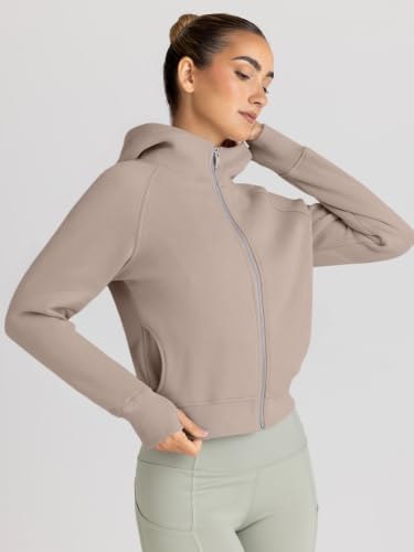 Image of Trendy Queen Womens Zip Up Hoodies Cropped Jackets Fall Clothes 2026