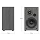 WIIBO | String 10 HiFi-Regallautsprecher - Für einen Klang mit Präsenz, Tiefe und Nuance - 100-W-Lautsprecherpaar - Abmessungen: 22,5 x 18,5 x 30 cm