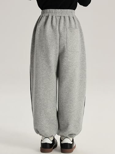 Image of 2026 Premium Girls Jogger Pants with Side Stripes & Elastic Waist & Pockets, Casual Sportswear