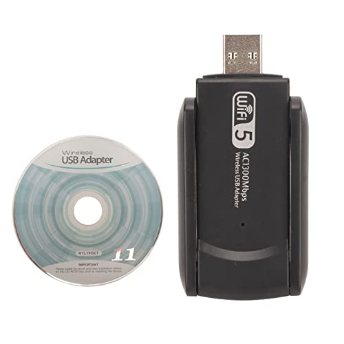 Adaptador WiFi USB 1300M, Tarjeta LAN Inalámbrica Gigabit USB3.0 de Doble Banda de 1300M, para 11 Driver Free 5.8G USB WiFi Receiver, Plug and Play.