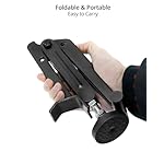 QWORK-Foldable-Motorcycle-Wheel-Lift-Stand--22-38-cm-Adjustable-Height-Universal-Sport-Bike-Rear-Front-Lift-Stand-with-Retractable-Compression-Rod-High-Quality-Aluminum-Iron-Black-Spray-Finish