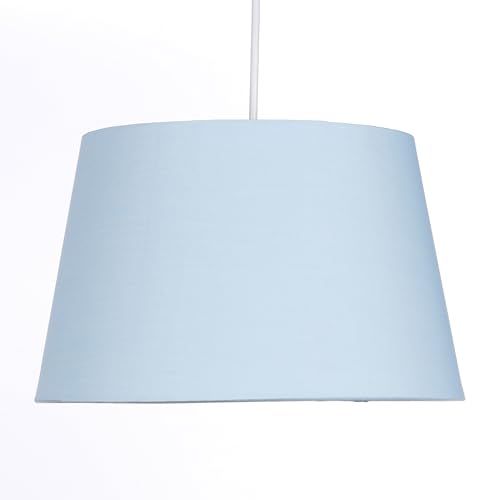 Light BlueTapered Drum Shade for Ceiling and Table Lamp 14 Inch Shade
