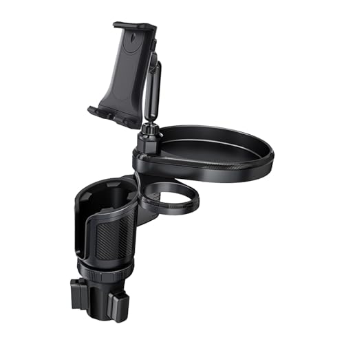 JicSuXi Car Phone Holder Food Table Tray Gadget Detachable Drink Holder Extender Car Cup Holder Expander for Coffee Cups