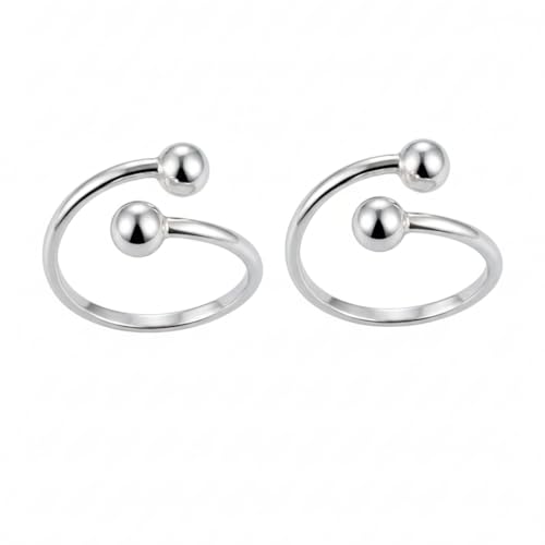 Image of Parnika 925 Top Openable Silver Toe Rings in Pure 92.5 Sterling Silver for Women | Chandi Bichiya Bicchiya | Metti |