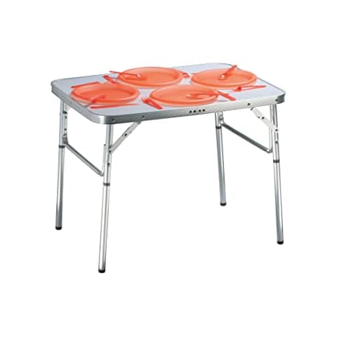 Camp Active Klapptisch - Höhenverstellbare Tischfüße - Ultraleicht aus Aluminium - 75x55x60cm Cover