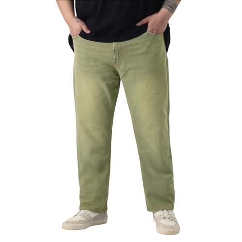 Image of Urbano Plus Men's Straight Fit Heavy Washed Jeans Stretchable