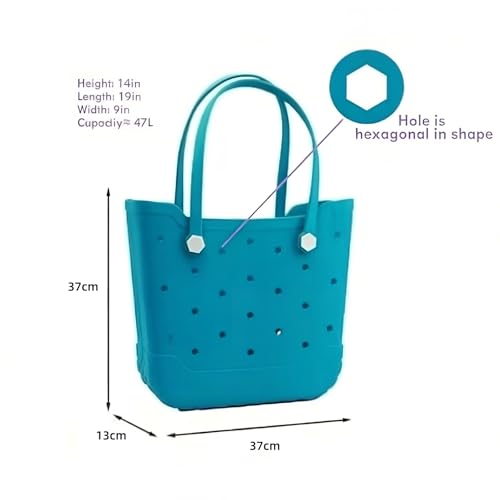 Rubber Tote Bag Beach Bag Waterproof Travel Bags Washable Tote Portable Open Handbag for Sports Beach Boat Outdoor2