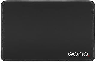 Amazon Brand - Eono Mouse Mat 320X240X3mm Gaming Mouse Pad, Non-slip Rubber Base, Waterproof Surface, Premium-Textured, Stitched Edges Mousepads, Compatible with Laser and Optical Mice, Black