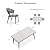 PURPLE LEAF 7 Pieces Outdoor Dining Set Patio Table and Chairs Set Aluminum Wicker Rattan Patio Furniture Set for Lawn Garden Porch Grey