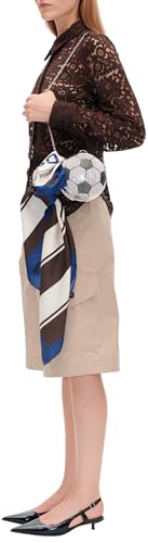 Women's Kenza Bag, Jet Crystal Football, O/S3