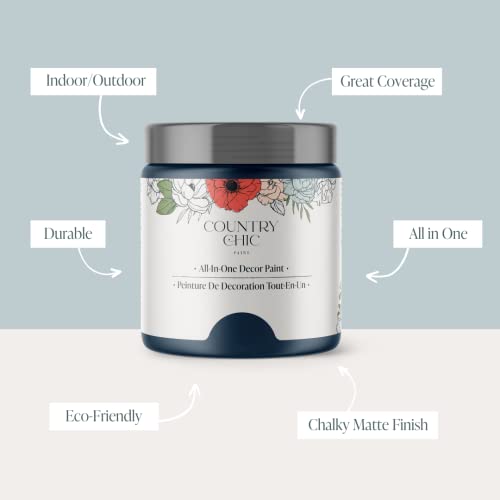Country Chic Paint - Chalk Style All-In-One Paint For Furniture, Home Decor, Cabinets, Crafts, Eco-Friendly, Minimal Surface Prep, Multi-Surface Matte Paint - Starstruck [Navy Blue] - (4 Oz) #TOP1