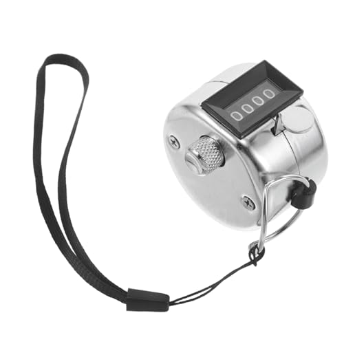 VANZACK Contador Manual de Metal con Dígitos y Click Mecánico Contador Portátil con Cordón para Golf Eventos Deportivos Tráfico y Control de Personas