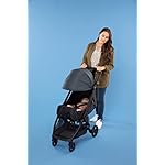 Ergobaby Metro+ Kinderwagen Buggy mit Liegefunktion, Kinder-Buggy Zusammenklappbar Autositz Kompatibel Klein Leicht Kompakt, Slate Grey