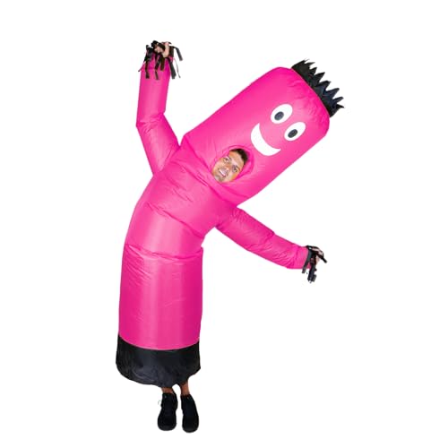 LookOurWay Inflatable Tube Man | Funny Inflatable Costume Adult for Halloween | Viral Adult Inflatable Costume for Men & Women | Group or Couples Costumes | Pink