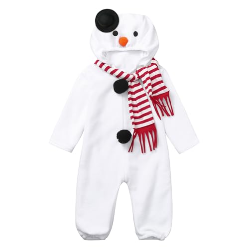 Generico CostumeOlaf Bambino con Sciarpa Costume Pupazzo di Neve Bambino