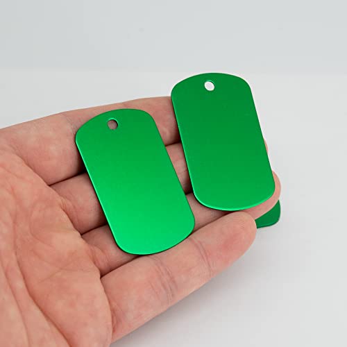 Image of StayMax Aluminum Blank Tags Stamping Blanks 25 Pack (Green)