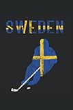 Schweden Schwedischer Eishockey Spieler Sverige Eis Hockey: Notizblock A5 liniert| Notizbuch für Schweden| 120 Seiten