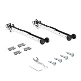 JUBEST 88LBS Bypass Sliding Door Two-Way Soft Close Mechanism, Three Wheel Soft Close for 2 Doors, Fits All of JUBEST Bypass Door Hardware