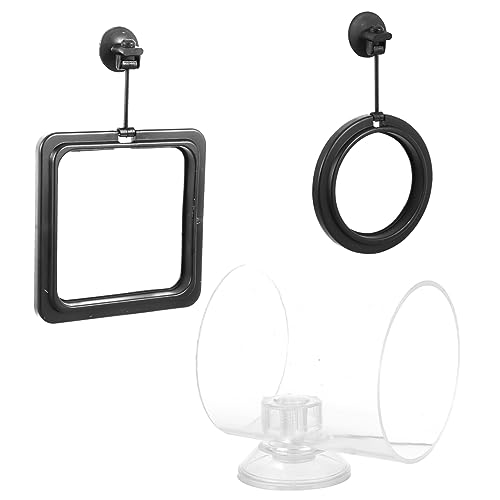 COSMEVIVI 3 Pieces Fish Feeder for Aquarium Floating Feeding Ring Creative Design for Turtle and Guppy