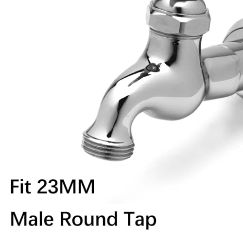 PHOGARY Male Tap Connector for Kitchen Sink Tap Shower Faucet Garden Adapter, Suitable for Diameter 23mm Faucet, M22 Male Thread Faucet Adapter - Image 2