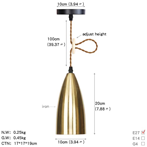 Luces colgantes con cable ajustable y diseño de hierro para iluminar dormitorios 3