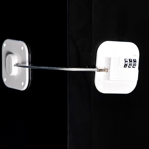 Image of Refrigerator Lock,Combination Lock for Refrigerator Cabinets(White 2pcs)