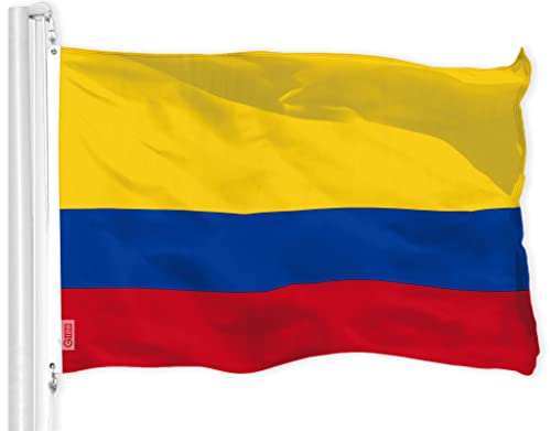 G128 Colombia Colombian Flag | 3x5 Ft | LiteWeave Pro Series Printed 150D Polyester | Country Flag, Indoor/Outdoor, Vibrant Colors, Brass Grommets, Thicker and More Durable Than 100D 75D Polyester