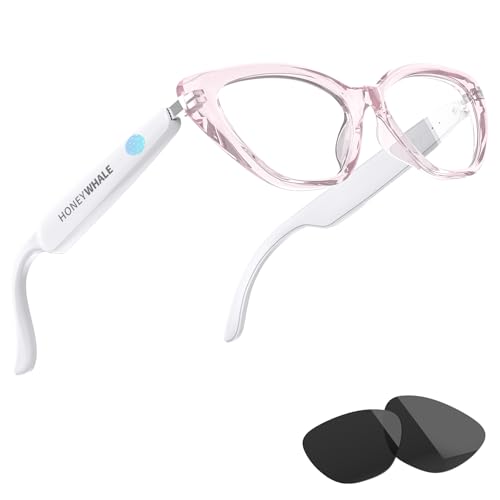 HONEYWHALE GL-07 Bluetooth Lentes Inteligentes, Lentes de Sol Anti-Luz Azul,...