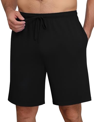 Ekouaer Mens Pajama Shorts Bamboo Viscose Breathable Soft Sleep Short Elastic Waist 2026 Lounge PJ...