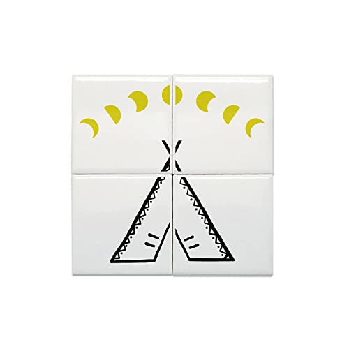 Carreaux céramique décoratifs 20x20 faïence murale tipi lune