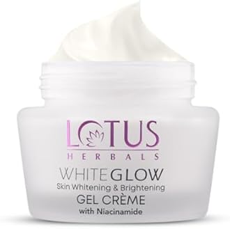 Lotus Herbals WhiteGlow Skin Whitening And Brightening Gel Cream| Hydrates, Removes Dark Spots And Tanning, Gives Radiant Glow | With Niacinamide | Face Cream For Men And Women| All Skin Types | 40g