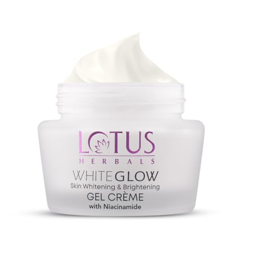 Lotus Herbals WhiteGlow Skin Whitening And Brightening Gel Cream| Hydrates, Removes Dark Spots And Tanning, Gives Radiant Glow | With Niacinamide | Face Cream For Men And Women| All Skin Types | 40g