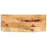 Homgoday Tischplatte 70x40x2,5 cm Baumkante Massivholz Raues Mangoholz Desktop Model370345