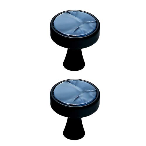 BIGBOBA 2 Pcs Modern Simple Style Round Shape Door Handle Cabinet Drawer Bow Pulls Handle Sliding Doors Door Handle for Kitchen Dresser Wardrobe