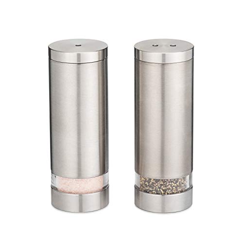 Grind Gourmet Savoy Stainless Steel Salt and Pepper Shaker