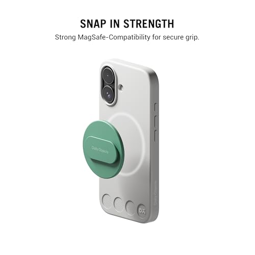 Image of DailyObjects Case Holder Phone Grip Compatible with iPhone & MagSafe Phones /Cases - Anti-Drop Grip, One-Handed Use, Phone Stand - Green