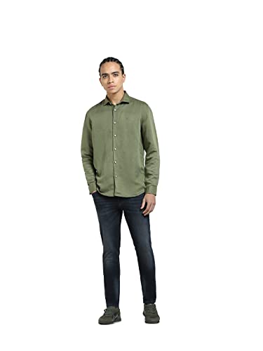 Image of Jack & Jones Men's Cotton Solid Slim Fit Shirt