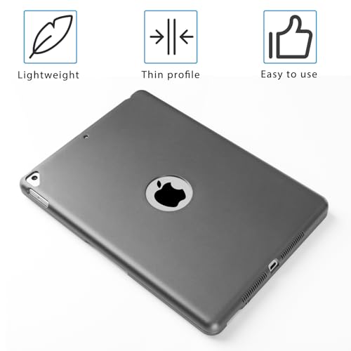Wireless Bluetooth Keyboard Case for iPad 9th 8th 7th Gen 10.2'', iPad Air 3rd 10.5'', iPad Pro 10.5", Smart Wireless Keyboard Case 360° Full Protection Cover (Dark Grey) by scukous - Used condition - Image 5