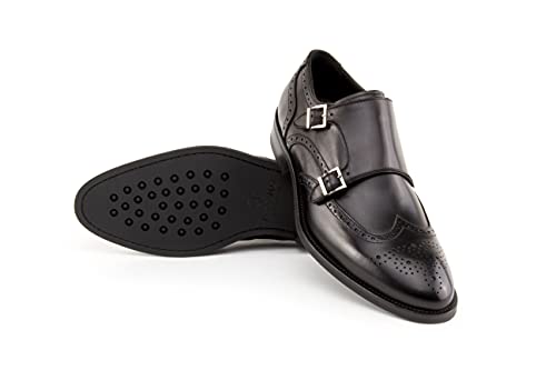 Calzado elegante de hebillas D'Como, zapatos de vestir para hombre fabricados en España