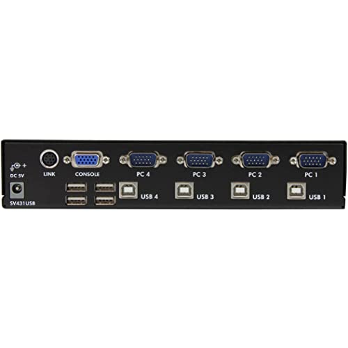 StarTech.com 4-poorts VGA USB KVM Switch met hub, VGA KVM schakelaar voor 4 pc's, desktop KVM switch met 4x USB 2.0, 1x… - Image 4