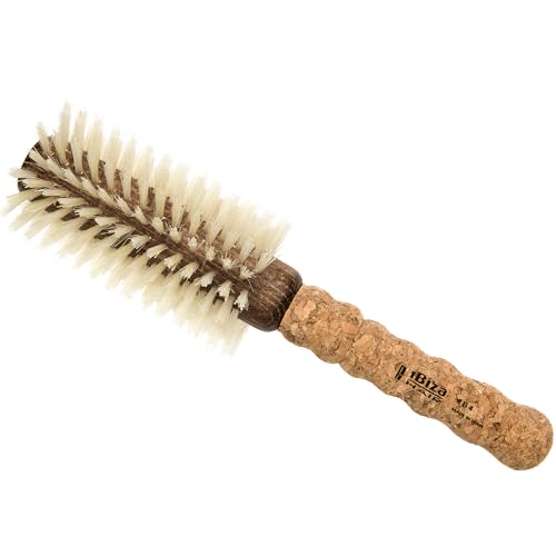 Ibiza Hair - Brosse ronde - Bois de liège Eco - B4 naturel - Professionnel - Fait à la main - Large