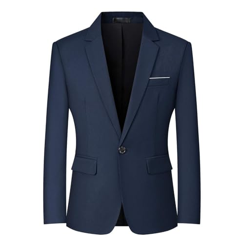Men's Blazer Uniform Notch Lapel Single Breasted Button Speech Suit Jacket Office