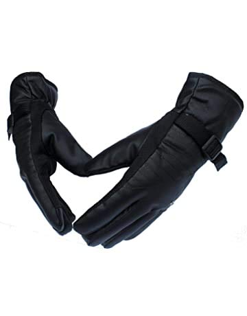 Fashiol Leather Snow Proof Winter Gloves Men / Women Warm Winter Thermal Knitted Gloves Protective Warm Hand Riding, Cycling, Bike Motorcycle Gloves (Assorted Colour )